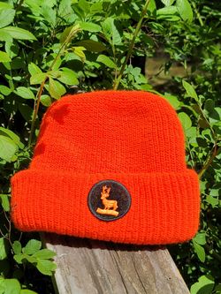 John Deere Blaze Orange Knit Beanie