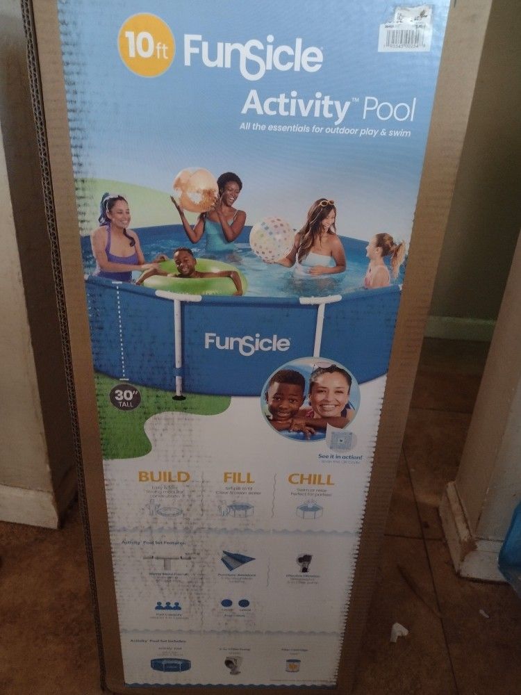 10 Ft Funsicle Pool Filter And Pump New