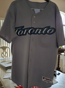 #32 Roy HALLADAY Toronto BLUE JAYS Off. Lic..AUTH. MAJESTIC Stiched Jersey, Sz Men's 48
