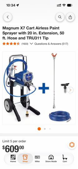 Graco Magnum X7 Cart Airless Paint Sprayer