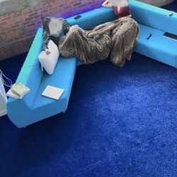 Blue Sofa Unique Sectional Chair Coach 