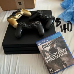 PS4 With Modern Warfare Game 