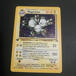 Magneton holo first 1st edition fossil Pokemon card