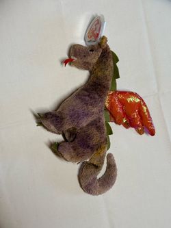 Vintage 1998 Ty Beanie Baby - "Scorch" the Dragon (Retired with Tags)