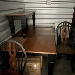 6pc Dining Table with Bench