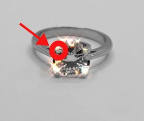 Look closely at the prongs! Classic 4 Prong solitaire ring. (Sizes 9 & 7)