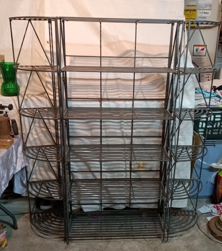 Heavy Duty Metal Shelving Set, Includes Three Piece 