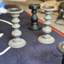 Lot If 3 Candle Holders
