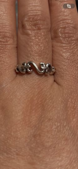 JWBR TRIPLE OPEN HEART STERLING SILVER RING SIZE 8