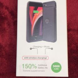 iPhone 7/8/SE phone case w/ battery pack 