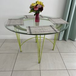 Glass dining table
