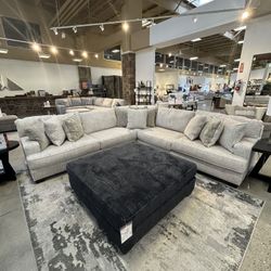 $1,500 “Weekend Only” Ashely’s Home Store - “Used & Wrapped” Large Sectional Sofa