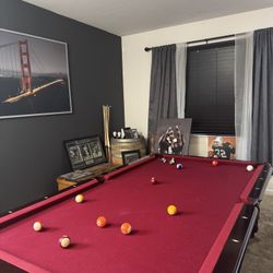 Pool Table, Burgandy