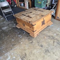 Rustic storage coffee table