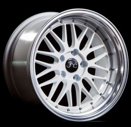 20X8.5 JNC JNC005 WHITE MACHINE LIP Wheels