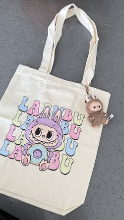 Labubu Canvas Tote Bags