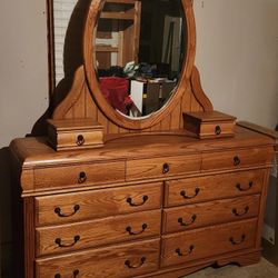 Master bedroom dresser with mirror