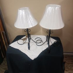 Two Home Made Table Lamps 