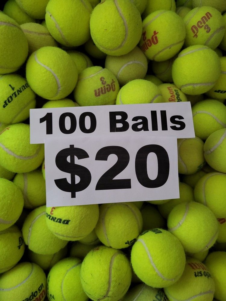 100 Used Tennis Balls