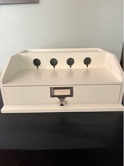 POTTERY BARN CHARGING STATION & DESK ORGANIZER – WHITE