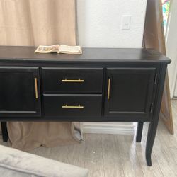 black center table wood