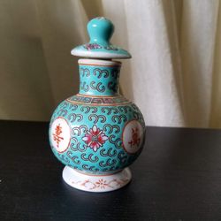 Vintage Small Porcelain Drug Vase  Unique Shape