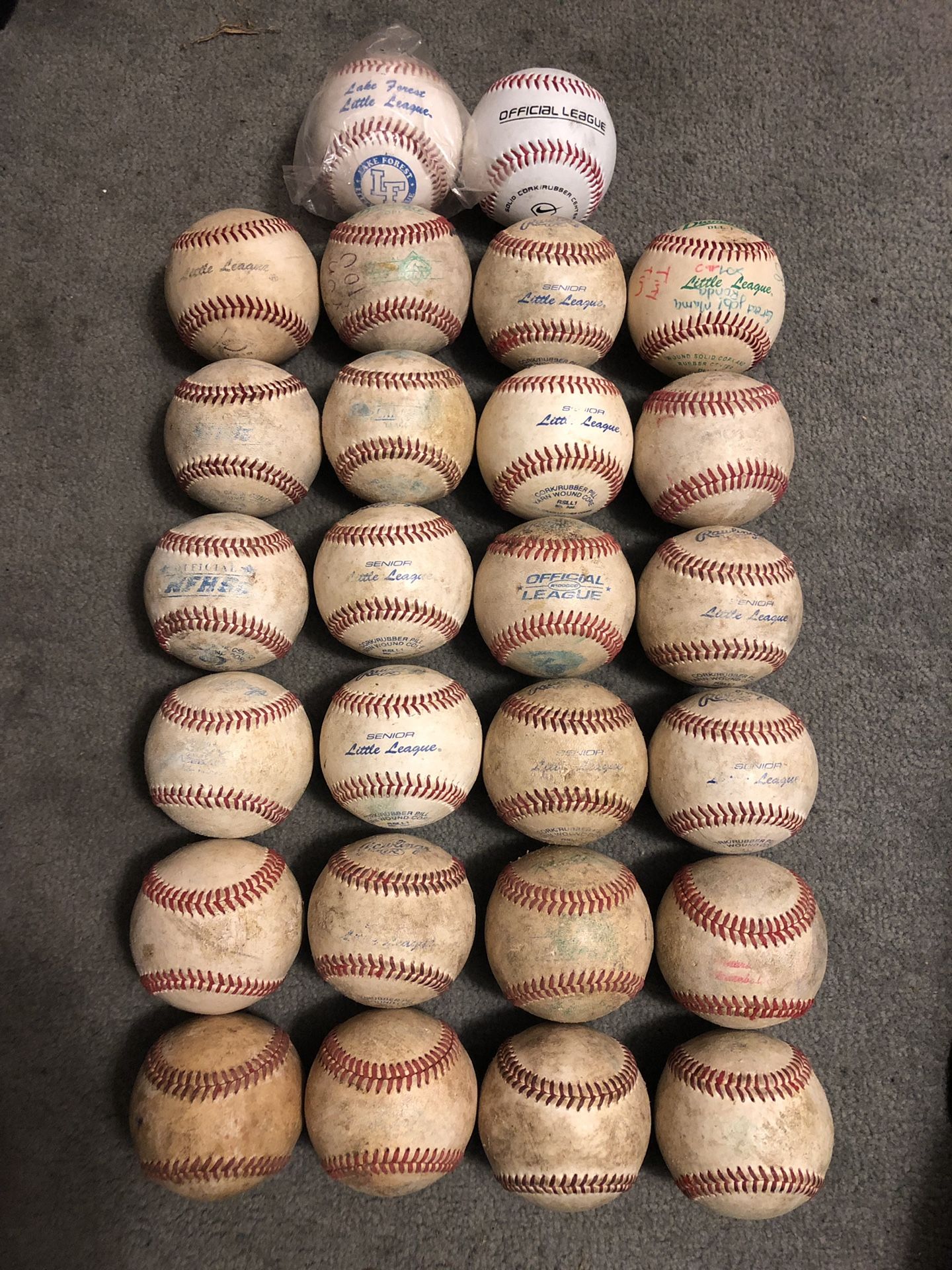 28 Used Leather Baseballs