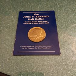 Very Rare John F Kennedy Golden Double Dated Anniversary Coin