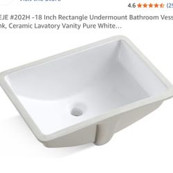 RECTANGLE BATHROOM SINK CERAMIC 