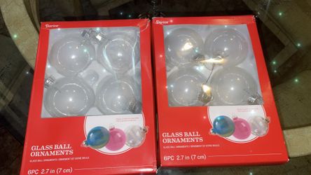 clear glass Ball Christmas Tree Ornaments (5$ each)