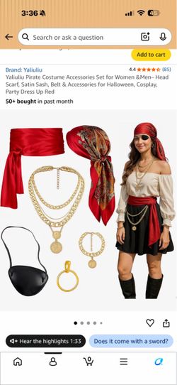 Disfraz pirata mujer