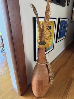 Tall African Vase Sculpture