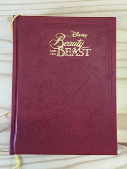 Disney Park Beauty & The Beast Red Embossed Hardcover Notebook Journal Belle