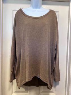 ZANZEA • Oversized Taupe Top