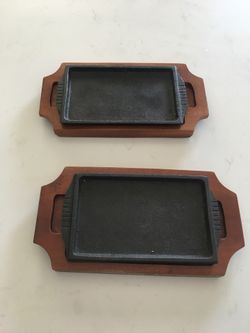 Iron fajita pan/platter
