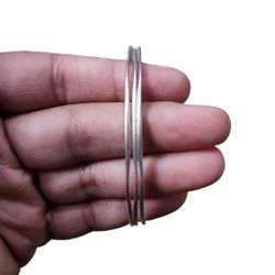 Silver Toned Lot of 3 Bangles