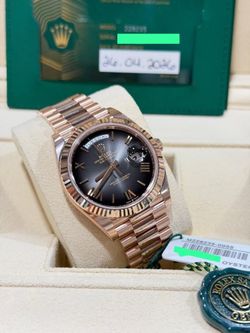 Rolex Day Date 40 228235 Everose Gold Slate Dial President Bracelet