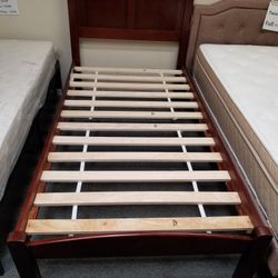 Brand New Brown Twin Platform Bedframe
