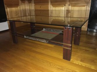 Two layers of glass coffee table