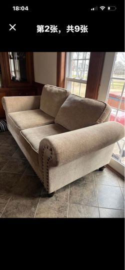 Beige Fabric Loveseat +three seats couch set