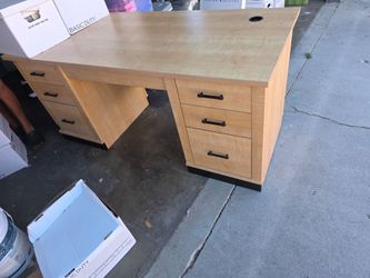 Desk and File Cabinet