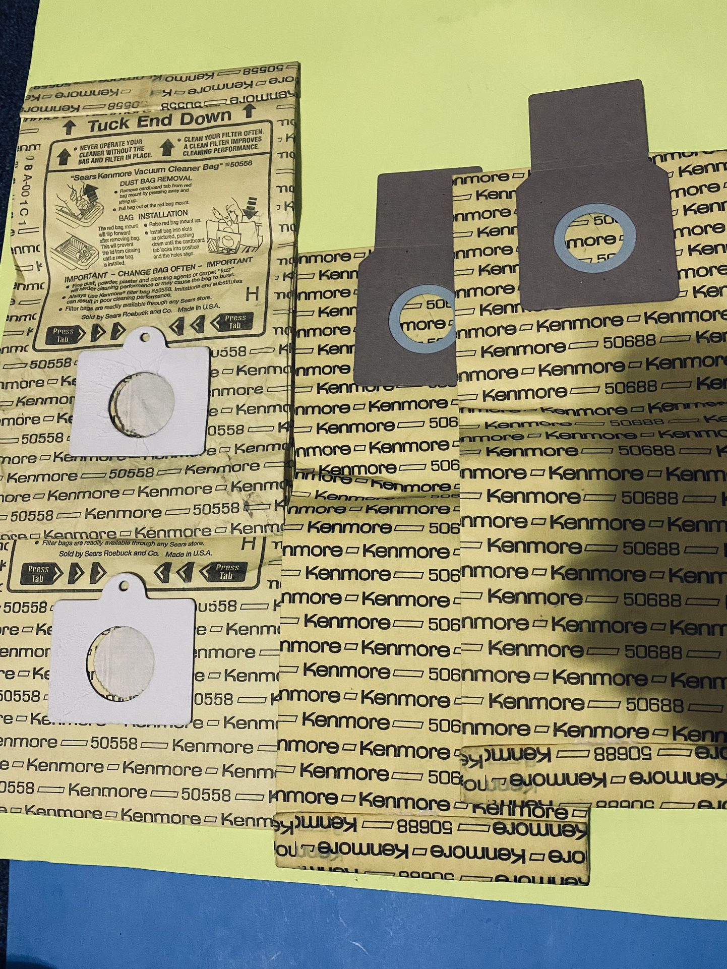 Kenmore 50688 And 505581 Vacuum Bags