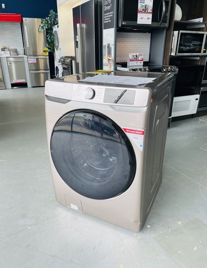 Samsung Champagne Front Load Steam Washer WF45RAC