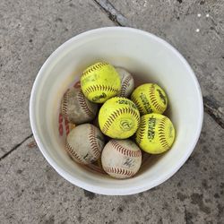 Softballs And Bucket 