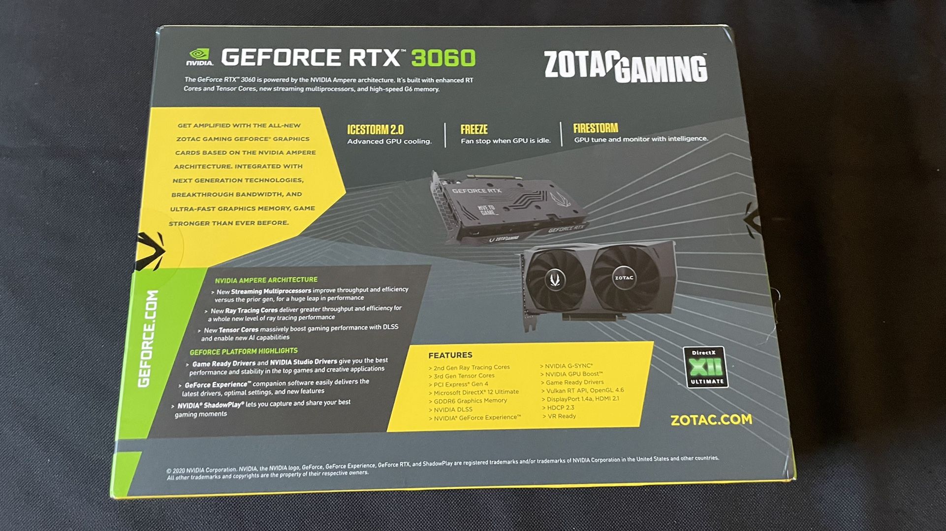 ZOTAC Gaming GeForce RTX 3060 Twin Edge OC 12GB Graphics Card ZT-A30600H-10M (BRAND NEW, FACTORY SEALED)