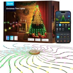 Govee Christmas Tree Lights, Smart RGBIC 480 LEDs Christmas Lights Outdoor, 6.6ft × 24 String Lights for Holiday Decor, IP65 Waterproof, Music Sync, V