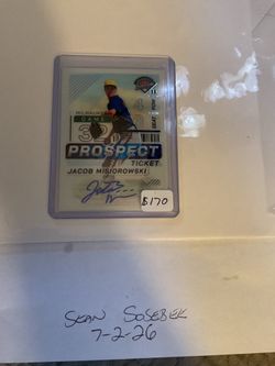 2024 Panini Prospect Edition Jacob Misiorowski Prospect Ticket  RC Auto
