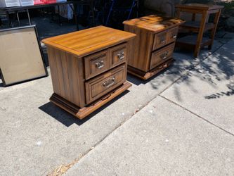 Pair of Wooden Nightstands