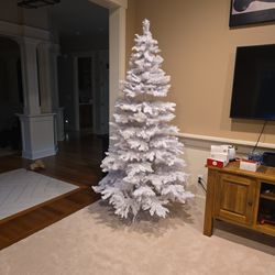 White 7.5 ft Christmas Tree. ...50Inches Wide