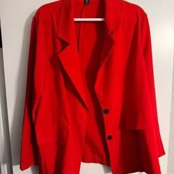 Red Blazer / Lightweight Jacket – SHEIN Curve 2XL